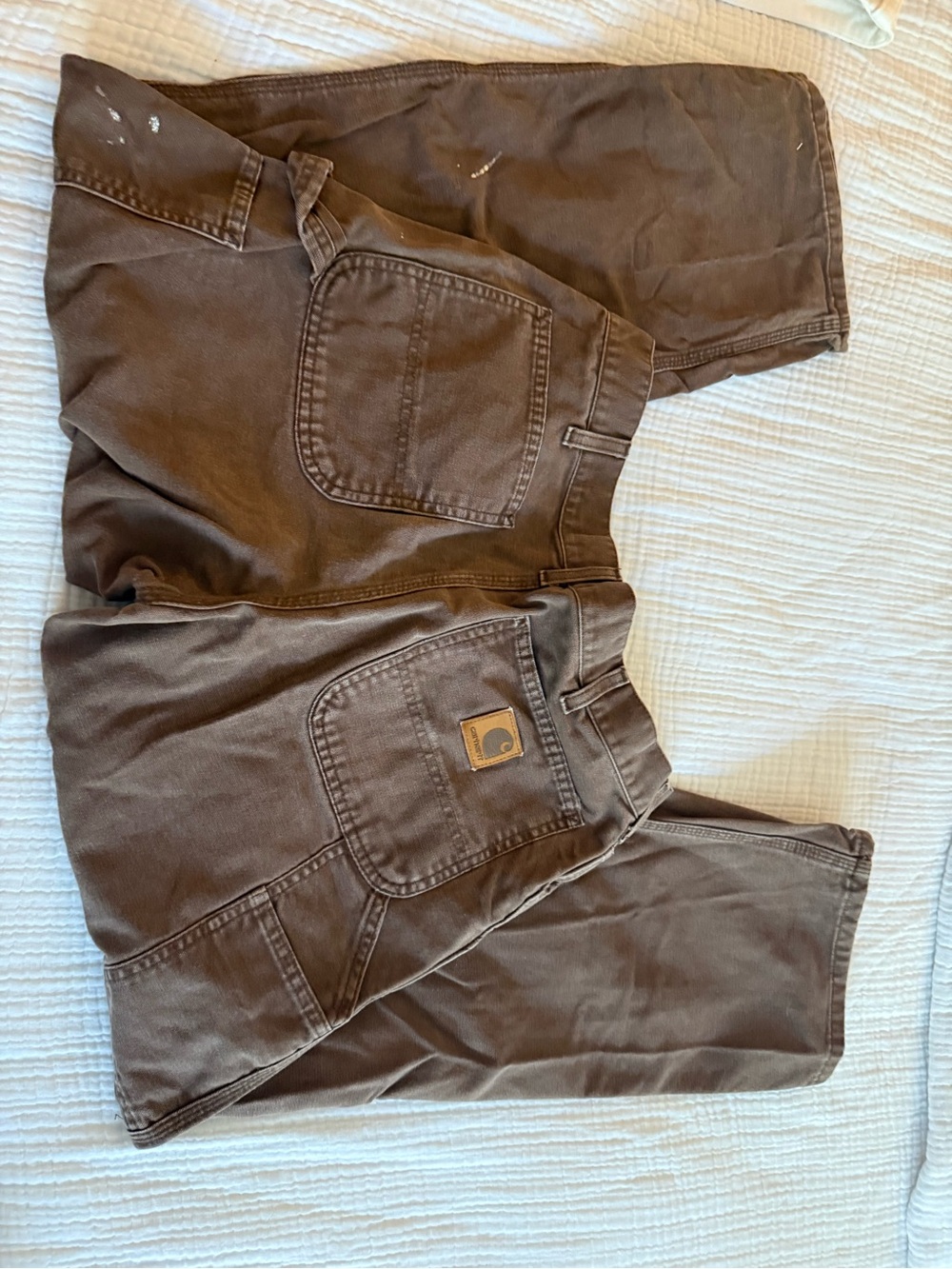 Carhartt Brown Cargo Work Pants with Utility Pockets - Picture 2 of 7
